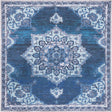 Navy Blue 5' 3 x 5' 3 Renaissance Washable Square Rug
