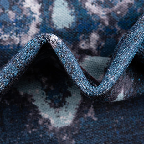 Washable Navy Blue 2' x 8' Renaissance Runner Area Rug Easy to Clean Stain Resistant & Durable Colorful Distressed Vintage Carpet for Sale at Rug Engine