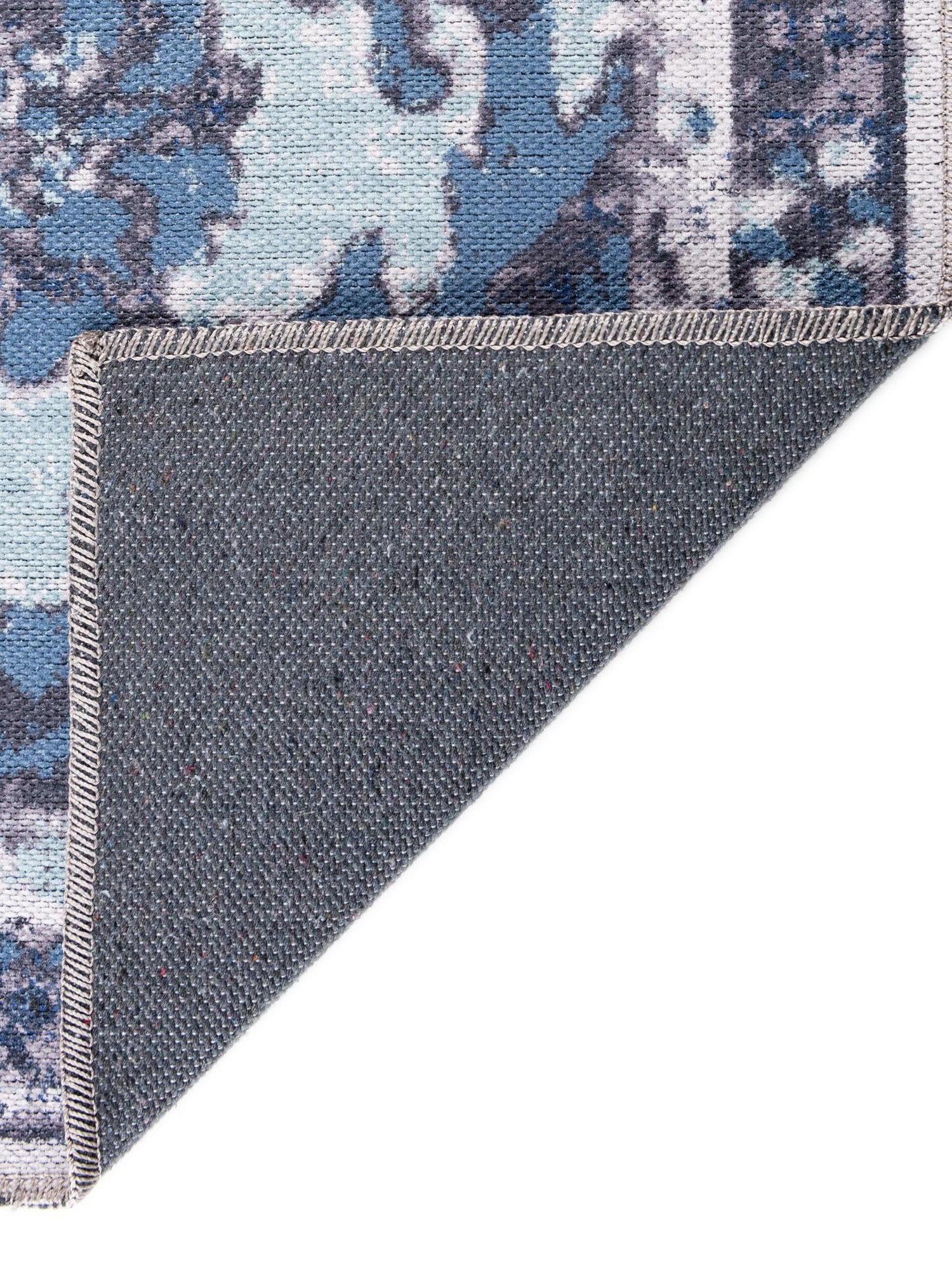 Washable Navy Blue 2' 7 x 12' Renaissance Runner Area Rug Easy to Clean Stain Resistant & Durable Colorful Distressed Vintage Carpet for Sale at Rug Engine