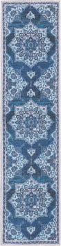 Navy Blue 2' x 8' Renaissance Washable Runner Rug