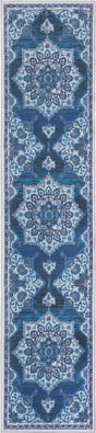 Navy Blue 3' x 12' Renaissance Washable Runner Rug