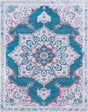 Teal Green 10' 6 x 13' Renaissance Washable Rectangle Rug