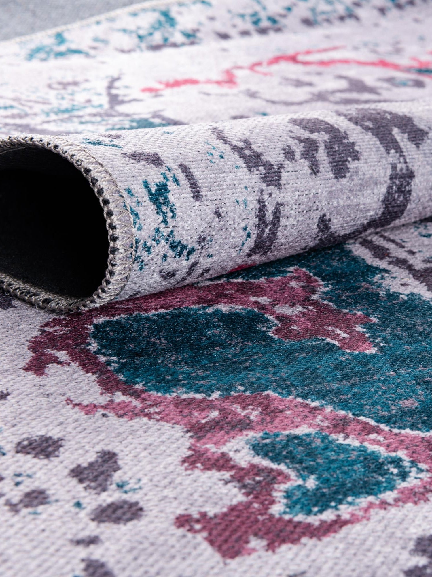 Washable Teal Green 7' 10 x 11' Renaissance Rectangle Area Rug Easy to Clean Stain Resistant & Durable Colorful Distressed Vintage Carpet for Sale at Rug Engine