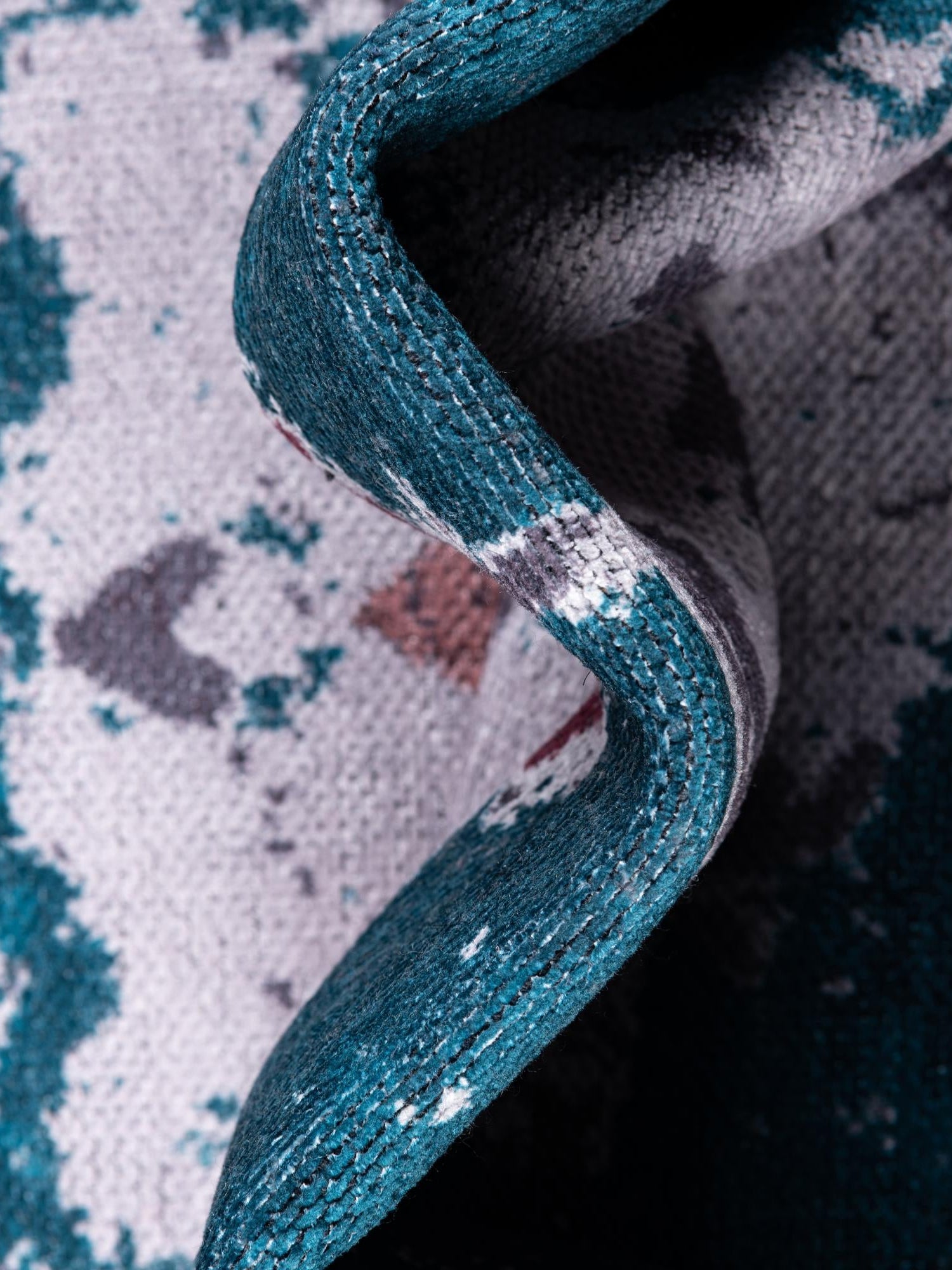 Washable Teal Green 7' 10 x 11' Renaissance Rectangle Area Rug Easy to Clean Stain Resistant & Durable Colorful Distressed Vintage Carpet for Sale at Rug Engine
