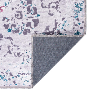 Washable Teal Green 8' x 10' Renaissance Washable Rectangle Area Rug Easy to Clean Stain Resistant & Durable Colorful Distressed Vintage Carpet for Sale at Rug Engine