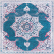 Teal Green 8' x 8' Renaissance Washable Square Rug