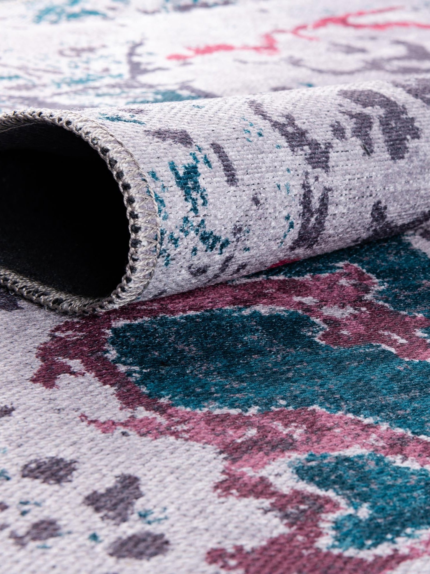 Washable Teal Green 7' 10 x 7' 10 Renaissance Square Area Rug Easy to Clean Stain Resistant & Durable Colorful Distressed Vintage Carpet for Sale at Rug Engine