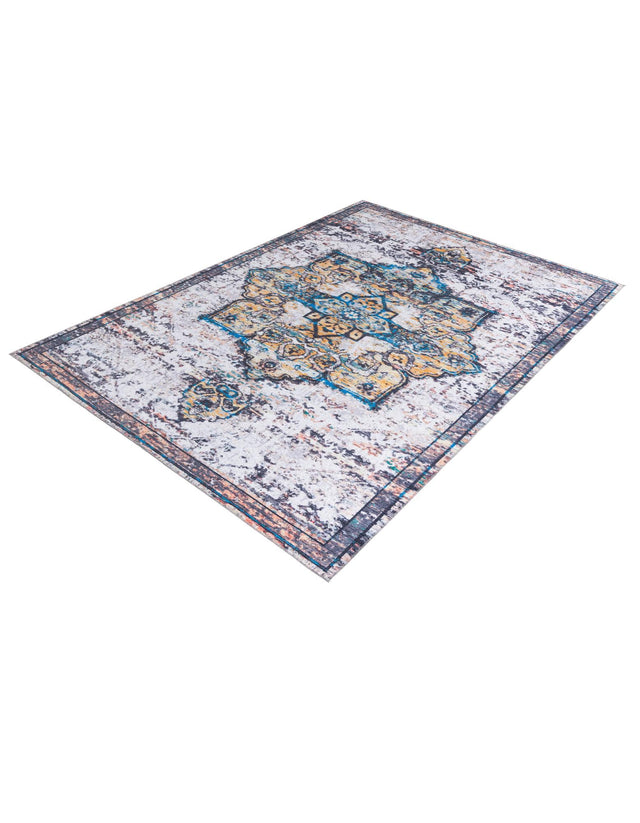 Sea Salt White 10' 6 x 14' Renaissance Washable Rectangle Rug