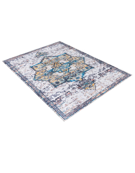 Washable Sea Salt White 10' 6 x 13' 1 Renaissance Rectangle Area Rug Easy to Clean Stain Resistant & Durable Colorful Distressed Vintage Carpet for Sale at Rug Engine