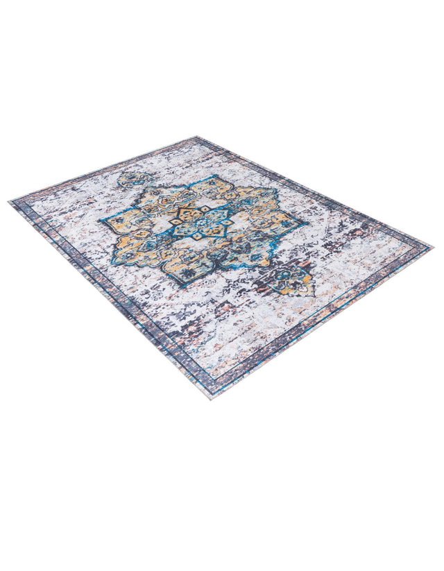 Sea Salt White 10' 6 x 13' Renaissance Washable Rectangle Rug