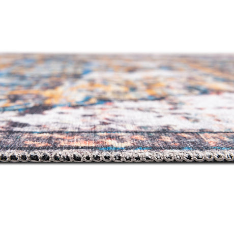 Washable Sea Salt White 5' 3 x 8' Renaissance Rectangle Area Rug Easy to Clean Stain Resistant & Durable Colorful Distressed Vintage Carpet for Sale at Rug Engine