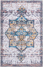 Sea Salt White 4' x 6' Renaissance Washable Rectangle Rug