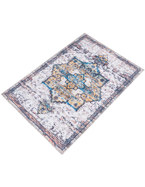 Sea Salt White 2' x 3' Renaissance Washable Rectangle Rug