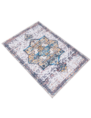 Sea Salt White 2' x 3' Renaissance Washable Rectangle Rug
