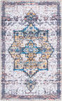Sea Salt White 2' x 3' Renaissance Washable Rectangle Rug