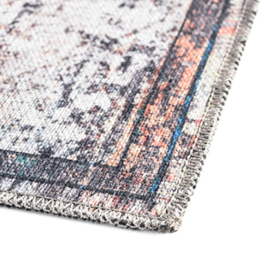 Washable Sea Salt White 2' x 10' Renaissance Runner Area Rug Easy to Clean Stain Resistant & Durable Colorful Distressed Vintage Carpet for Sale at Rug Engine