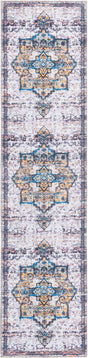Sea Salt White 2' x 8' Renaissance Washable Runner Rug