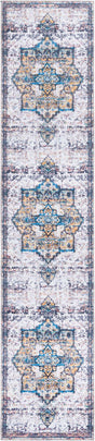 Sea Salt White 3' x 12' Renaissance Washable Runner Rug