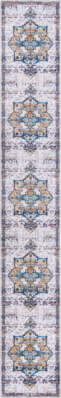 Sea Salt White 2' x 13' Renaissance Washable Runner Rug
