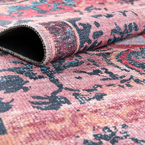 Brick 8' x 8' Renaissance Washable Square Rug