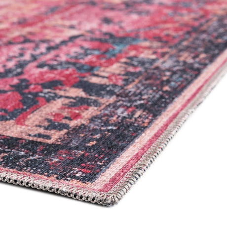 Washable Brick 7' 10 x 7' 10 Renaissance Square Area Rug Easy to Clean Stain Resistant & Durable Colorful Distressed Vintage Carpet for Sale at Rug Engine