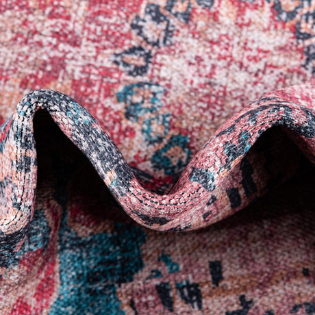 Washable Brick 7' 10 x 7' 10 Renaissance Square Area Rug Easy to Clean Stain Resistant & Durable Colorful Distressed Vintage Carpet for Sale at Rug Engine