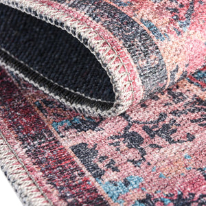 Brick 3' x 12' Renaissance Washable Runner Rug