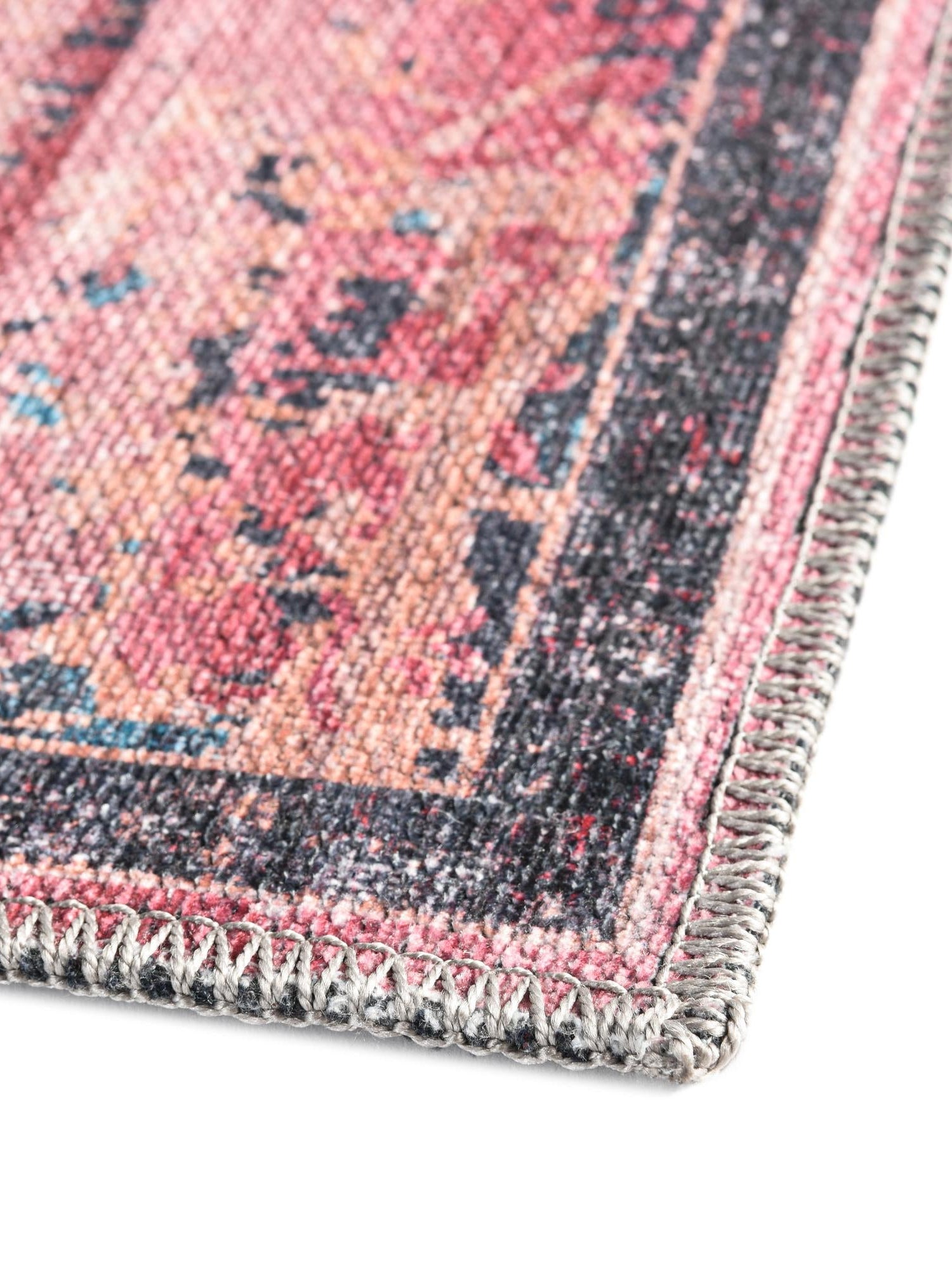 Washable Brick 2' 7 x 12' Renaissance Runner Area Rug Easy to Clean Stain Resistant & Durable Colorful Distressed Vintage Carpet for Sale at Rug Engine