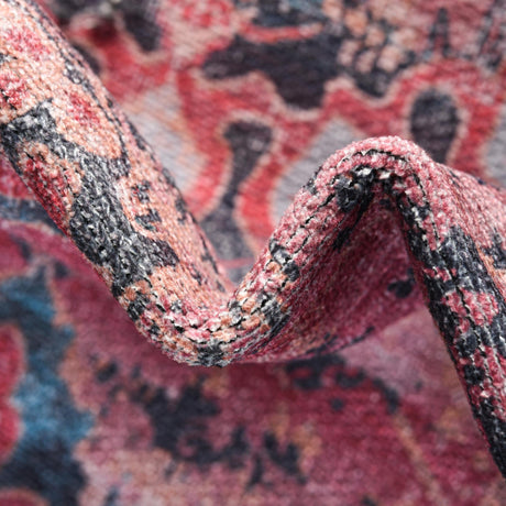 Washable Brick 2' x 13' Renaissance Runner Area Rug Easy to Clean Stain Resistant & Durable Colorful Distressed Vintage Carpet for Sale at Rug Engine