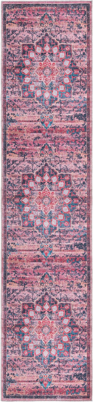 Brick 3' x 12' Renaissance Washable Runner Rug