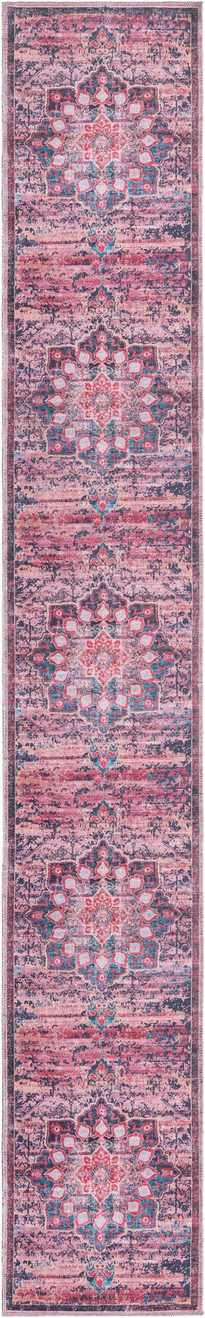 Brick 2' x 13' Renaissance Washable Runner Rug