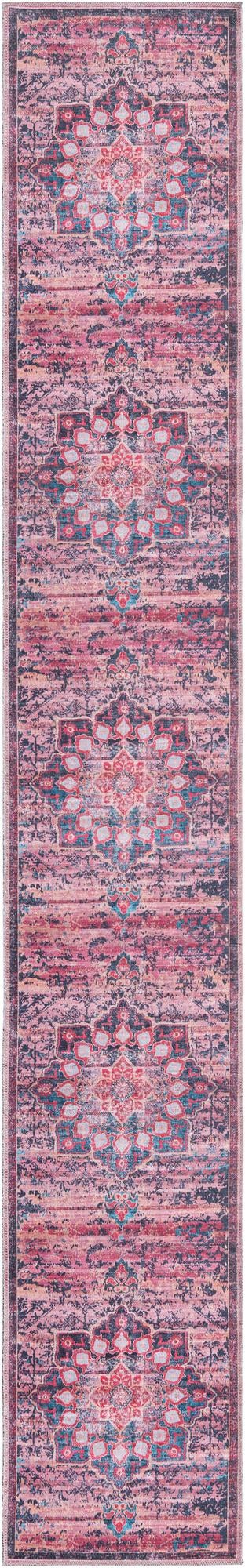 Brick 2' x 13' Renaissance Washable Runner Rug