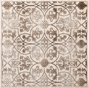Dark Beige 6' x 6' Rushmore Square Area Rug 55% Polypropylene & 45% Polyester Durable Quality Carpet for Indoor Home Decorating for Sale at Rug Engine