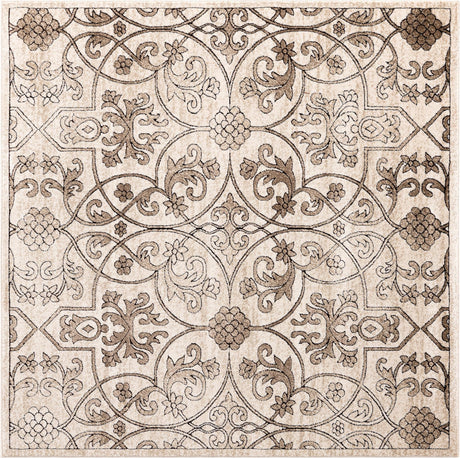 Dark Beige 6' x 6' Rushmore Square Area Rug 55% Polypropylene & 45% Polyester Durable Quality Carpet for Indoor Home Decorating for Sale at Rug Engine