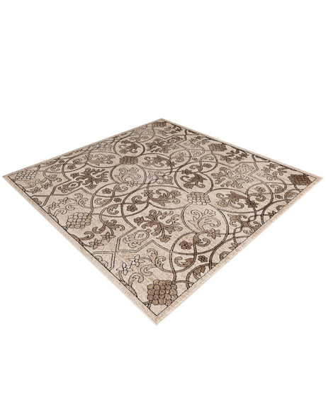 Dark Beige 6' x 6' Rushmore Square Area Rug 55% Polypropylene & 45% Polyester Durable Quality Carpet for Indoor Home Decorating for Sale at Rug Engine