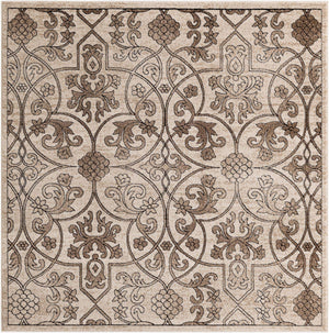 Dark Beige 6' x 6' Rushmore Square Area Rug 55% Polypropylene & 45% Polyester Durable Quality Carpet for Indoor Home Decorating for Sale at Rug Engine