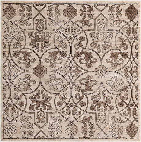 Dark Beige 6' x 6' Rushmore Square Area Rug 55% Polypropylene & 45% Polyester Durable Quality Carpet for Indoor Home Decorating for Sale at Rug Engine