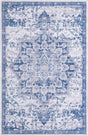 Gray Blue 6' x 9' Renaissance Washable Rectangle Rug