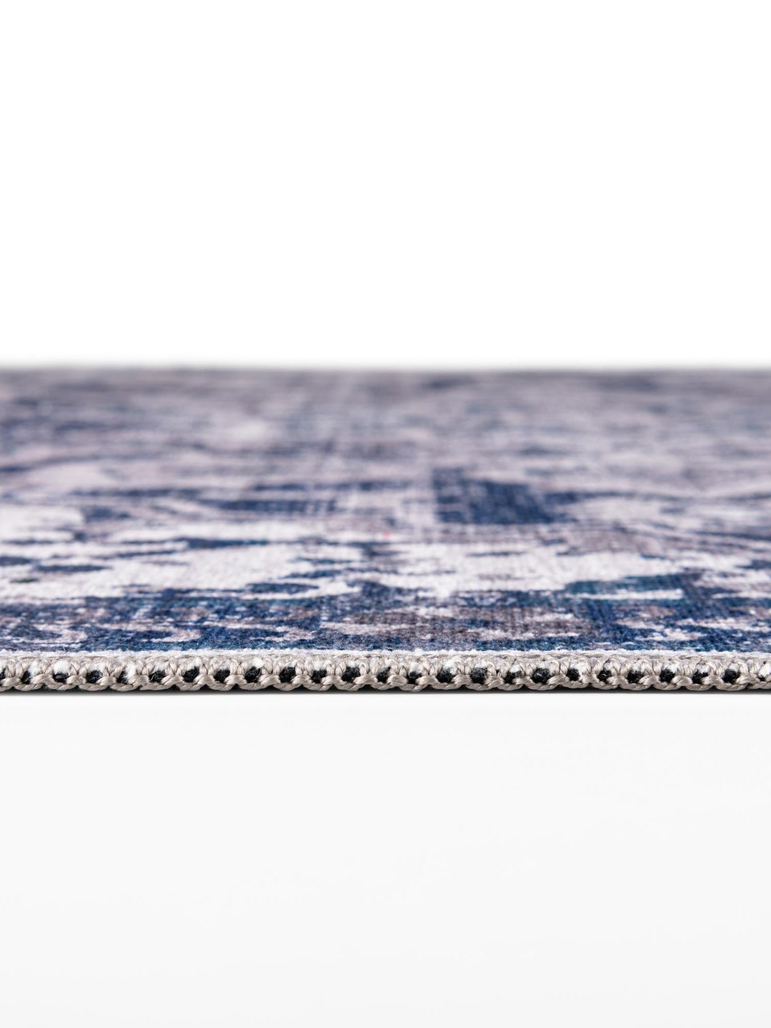 Washable Gray Blue 7' 3 x 10' Renaissance Rectangle Area Rug Easy to Clean Stain Resistant & Durable Colorful Distressed Vintage Carpet for Sale at Rug Engine