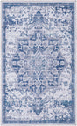 Gray Blue 3' 3 x 5' 3 Renaissance Washable Rectangle Rug