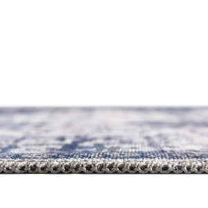 Gray Blue 2' x 10' Renaissance Washable Runner Rug