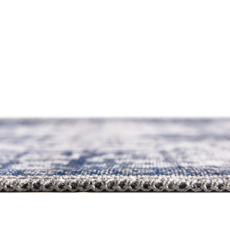 Washable Gray Blue 2' 7 x 16' 5 Renaissance Runner Area Rug Easy to Clean Stain Resistant & Durable Colorful Distressed Vintage Carpet for Sale at Rug Engine