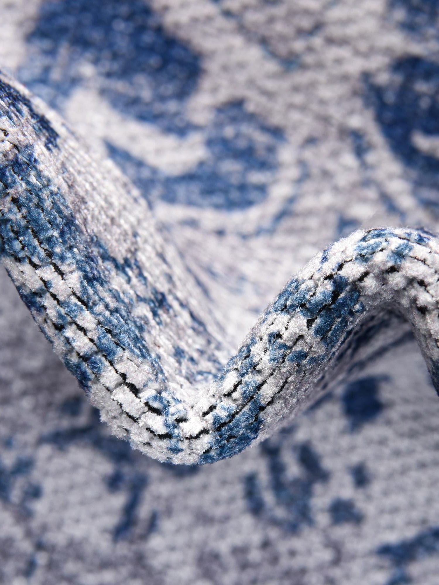 Washable Gray Blue 2' x 7' 1 Renaissance Runner Area Rug Easy to Clean Stain Resistant & Durable