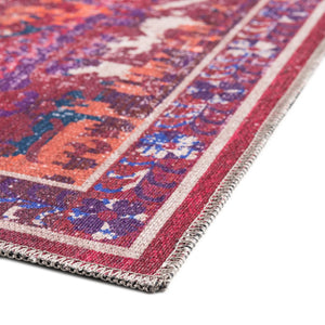 Multicolor Fuchsia 10' 6 x 14' Renaissance Washable Rectangle Rug