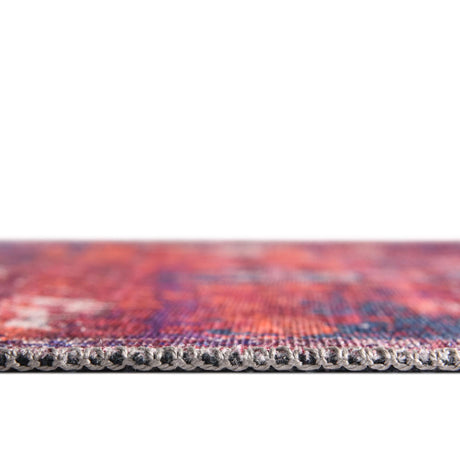 Washable Multicolor Fuchsia 2' x 13' Renaissance Runner Area Rug Easy to Clean Stain Resistant & Durable Colorful Distressed Vintage Carpet for Sale at Rug Engine