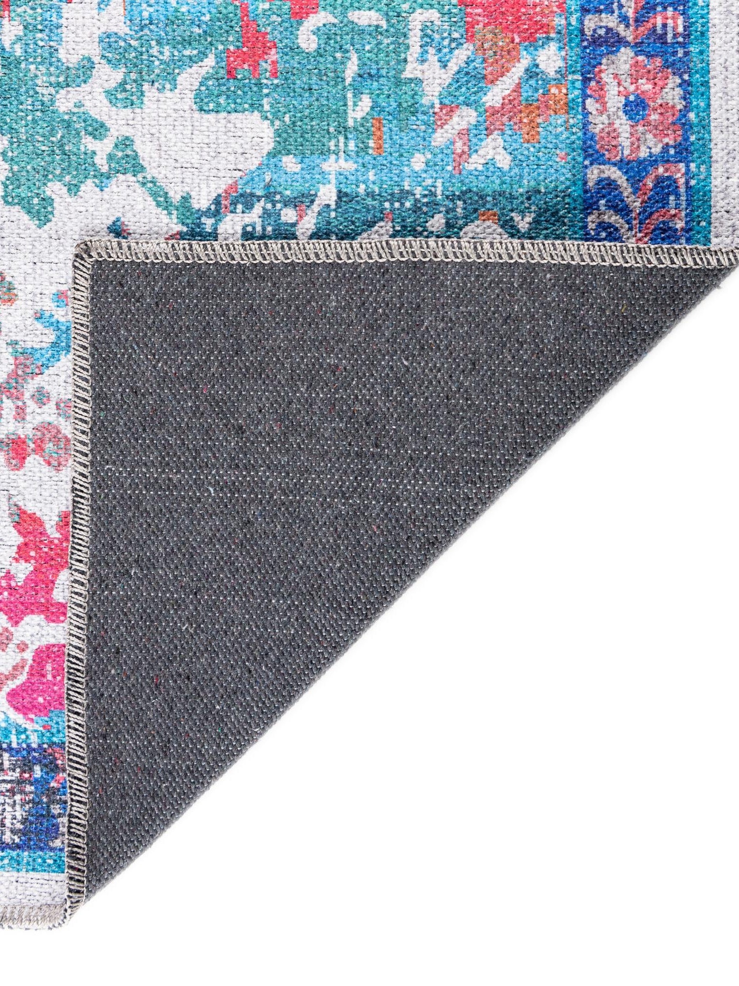 Washable Ivory Blue 10' 6 x 13' Renaissance Rectangle Area Rug Easy to Clean Stain Resistant & Durable Colorful Distressed Vintage Carpet for Sale at Rug Engine