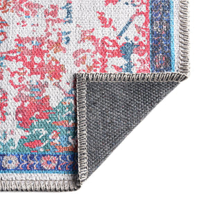 Ivory Blue 2' x 10' Renaissance Washable Runner Rug