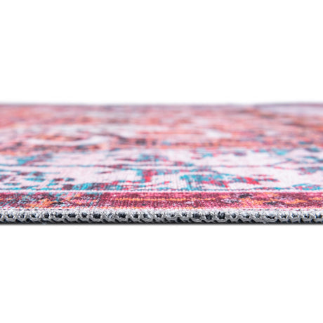Washable Ivory Orange 2' 7 x 12' Renaissance Runner Area Rug Easy to Clean Stain Resistant & Durable Colorful Distressed Vintage Carpet for Sale at Rug Engine