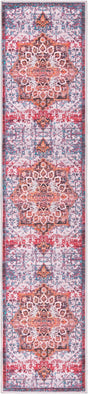 Ivory Orange 3' x 12' Renaissance Washable Runner Rug