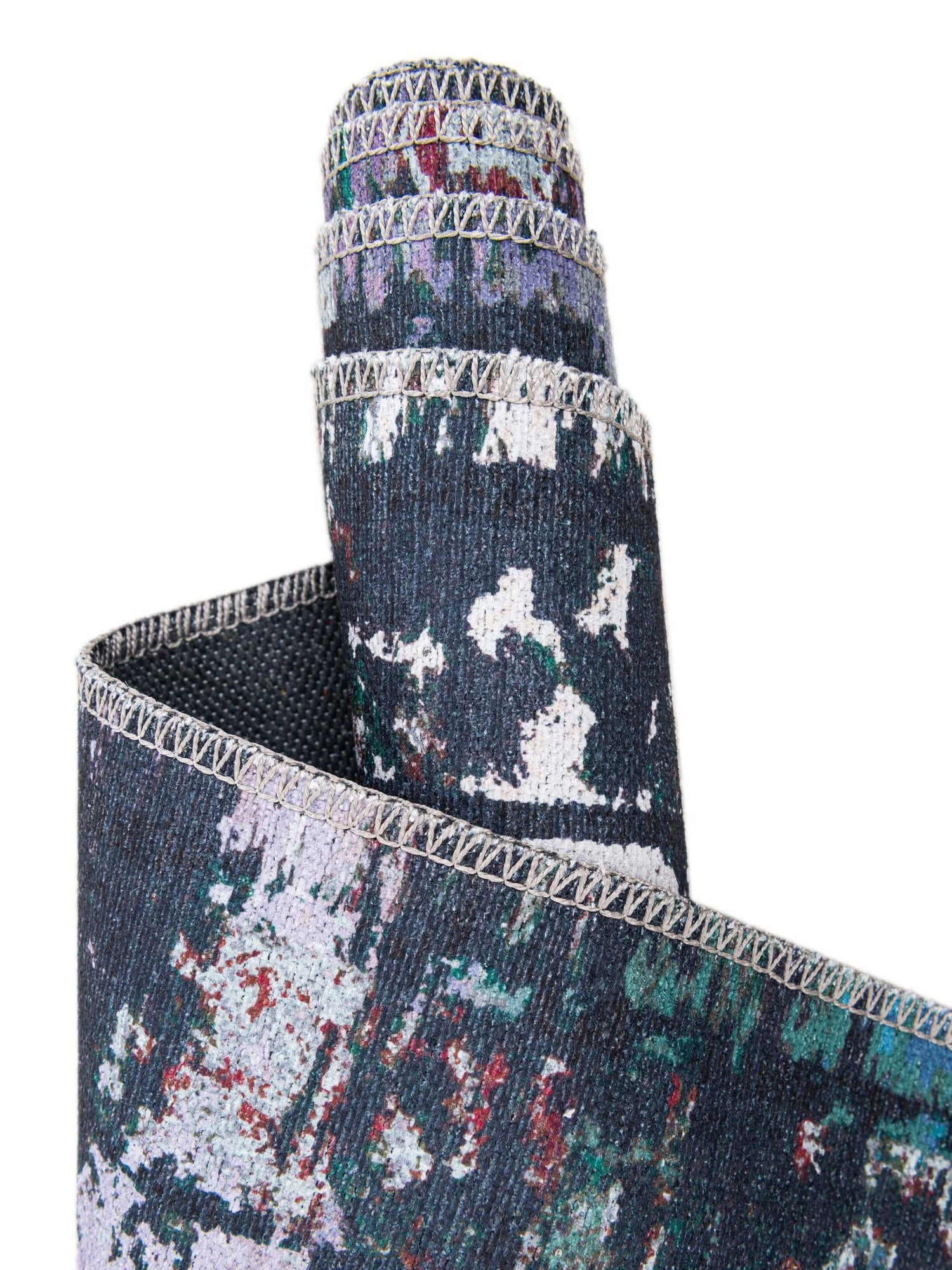 Washable Multicolor Blue 10' 6 x 13' Renaissance Rectangle Area Rug Easy to Clean Stain Resistant & Durable Colorful Distressed Vintage Carpet for Sale at Rug Engine